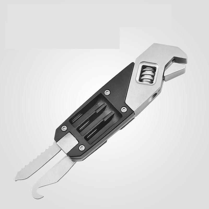 Multitool Wrench With 8 Tools/Pliers/Wire Cutter/Flat Screwdriver/Phillips Screwdriver/Portable Folding Multifunctional Adjustable Multi Purpose Stainless Steel Tool